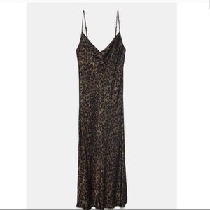 Zara leopard print midi dress